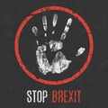 Vector. Global problems of humanity. Stop brexit. Royalty Free Stock Photo