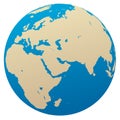 Vector globe / Africa, Eurasia Royalty Free Stock Photo