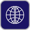 Vector globe icon Royalty Free Stock Photo