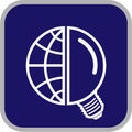 Vector globe and lamp icon