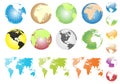 Vector globes Royalty Free Stock Photo