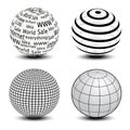 vector globes Royalty Free Stock Photo