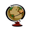 Vector globus illustration. Earth globe icon isolated on a white