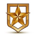 Vector glorious glossy design element with luxury 3d golden star