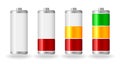 Vector glossy battery fullness indicator Royalty Free Stock Photo