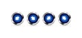 Vector glossy blue web buttons Royalty Free Stock Photo