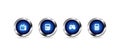 Vector glossy blue web buttons Royalty Free Stock Photo