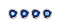 Vector glossy blue web buttons Royalty Free Stock Photo