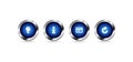 Vector glossy blue web buttons Royalty Free Stock Photo