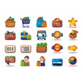 Vector glossy ecommerce icon set