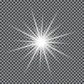 Vector glowing light star. Royalty Free Stock Photo