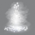 Vector glowing stars, lights and sparkles. Transparent effects Royalty Free Stock Photo
