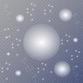 Vector glowing stars, lights and sparkles. Transparent effects Royalty Free Stock Photo