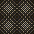 Vector gold abstract floral seamless pattern. Gold and black graphic background Royalty Free Stock Photo