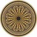 Vector gold and black arabic national round ornament.