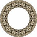 Vector gold and black round classic renaissance ornament.
