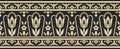 Vector gold and black seamless turkish ornament.