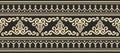 Vector gold and black seamless Yakut ornament.