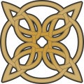 Vector gold celtic knot. Ornament of ancient European peoples