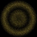 Vector gold circle with shiny sparkles. abstract background - Vektorgrafik