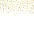 Gold confetti border Royalty Free Stock Photo