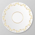 Vector gold decorative plate.