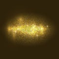 Vector gold disco lights background Royalty Free Stock Photo