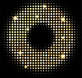 Vector gold disco lights background. Golden shiny mosaic in disco ball style. Abstract background Royalty Free Stock Photo