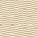 Vector gold geometric pattern. Abstract luxury seamless striped background with broken lines Royalty Free Stock Photo