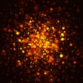 Vector gold glowing light glitter background Royalty Free Stock Photo