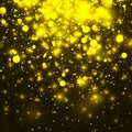 Vector gold glowing light glitter background Royalty Free Stock Photo