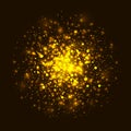 Vector gold glowing light glitter background