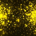 Vector gold glowing light glitter background. Christmas magic lights background Royalty Free Stock Photo