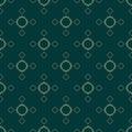 Vector gold and green ornamental seamless pattern. Luxury geometric ornament Royalty Free Stock Photo