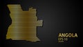 Vector gold map of Antigua Barbuda, futuristic modern website background or cover page .Web