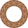 Vector gold and red round classic renaissance ornament.