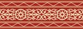 Vector gold and red seamless Yakut ornament.