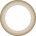 Vector gold round Chinese ornament. Circle border, east asian frame.