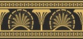 Vector gold seamless Egyptian ornament.