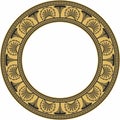 Vector gold seamless round Egyptian ornament.