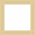 Vector gold square Yakut ornament. Royalty Free Stock Photo