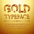 Vector gold typeface