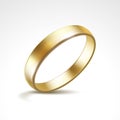 Vector Gold Wedding Ring Isolated Royalty Free Stock Photo