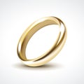 Vector Gold Wedding Ring Isolated Royalty Free Stock Photo
