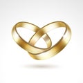 Vector Gold Wedding Rings Isolated Royalty Free Stock Photo