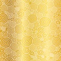 Vector Golden Abstract Swirls Seamless Pattern Background. Great for elegant gold texture fabric, cards, wedding