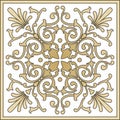 Vector golden classic European square Royalty Free Stock Photo