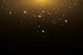 Vector golden cloud glitter wave abstract illustration. White star dust trail sparkling particles isolated on Royalty Free Stock Photo