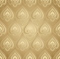 Vector golden damask wallpaper