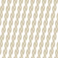 Vector golden diagonal ropes seamless pattern. Subtle white and gold texture